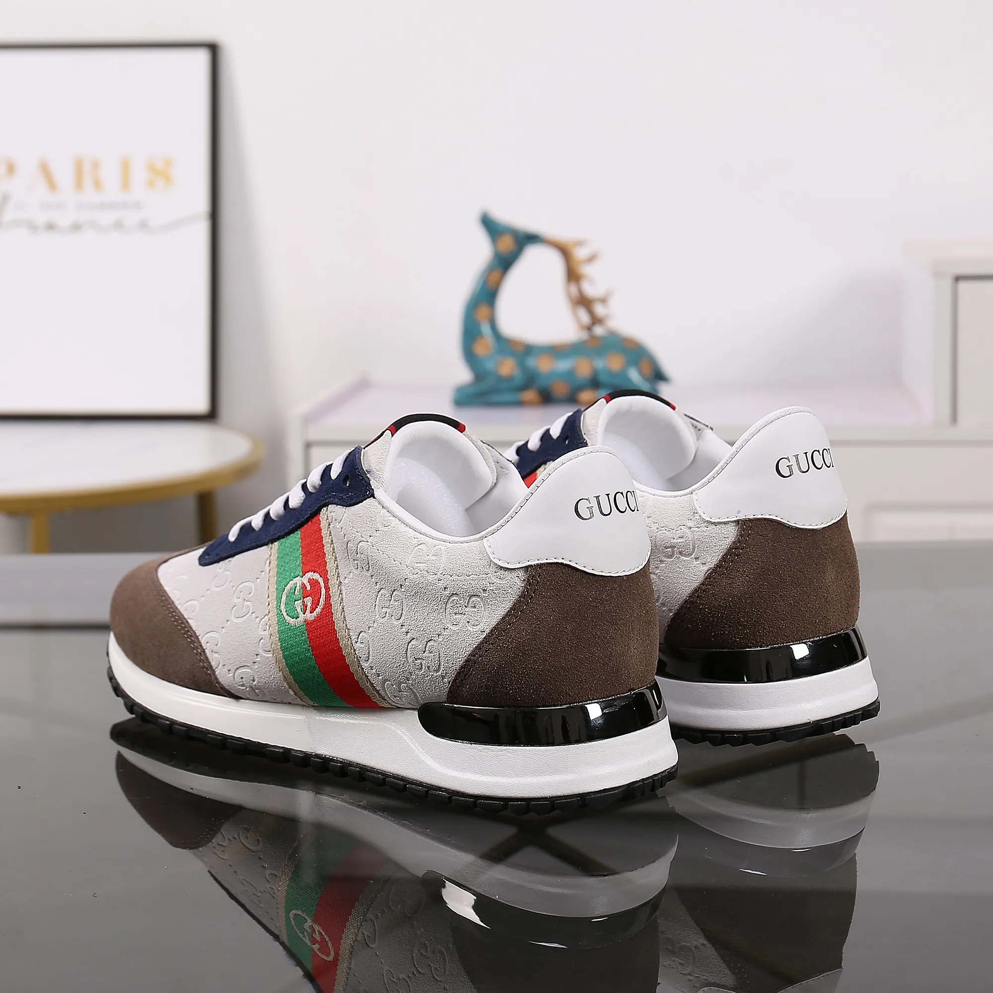 p420👾👾Spring new style is here again! [Gucci Sports Men's Shoes] Gucci fashionable casual men's shoes🇨🇳Original 1:1 mold opening, new models are available first💯Not high-profile but avant-garde, simple, low-key and fashionable, super versatile style🌿Made of original cowhide➕Sheepskin lining🎋The version is comfortable on the feet, and the workmanship is first-class🍍38-44 Large quantities in stock